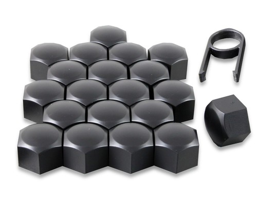 Set 17mm black car caps - set,