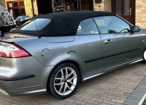 Saab grey convertible - 9-3,