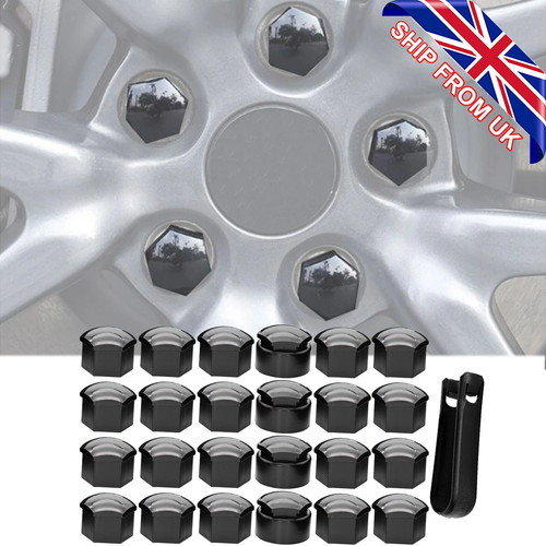 24x black wheel - black, nut