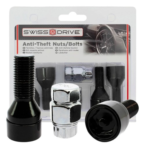 Black 50mm anti theft - black, 1.50mm