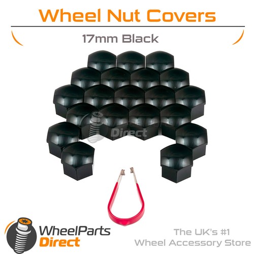 Black wheel nut bolt - wheel, covers
