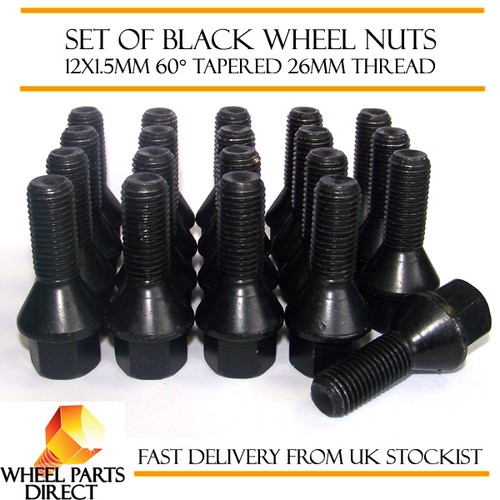Alloy wheel bolts black - wheel,